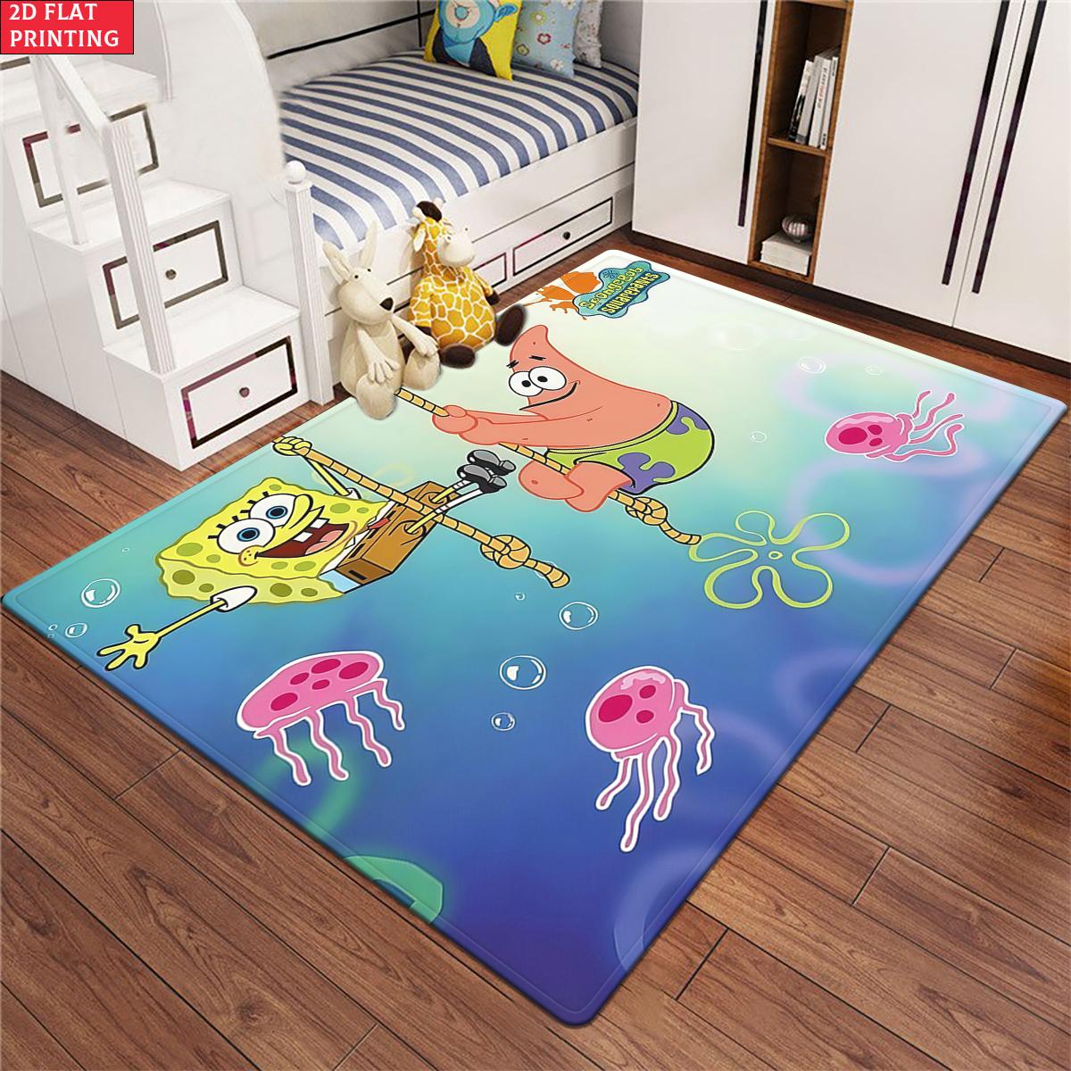 

Bikini Bottom Beach Party Large Room Carpet Non Slip Cartoon Kid Bedroom Living Room Floor Mat Home Decor Children s Play Carpet 40x60cm(15x23 in)