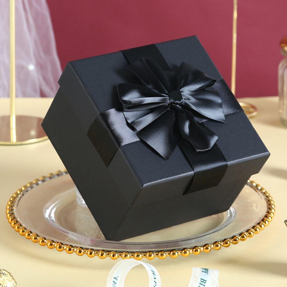 Pink Festival Gift Box Bow Birthday Gift Box Socks Christmas Gift Packaging Box  Father's Day