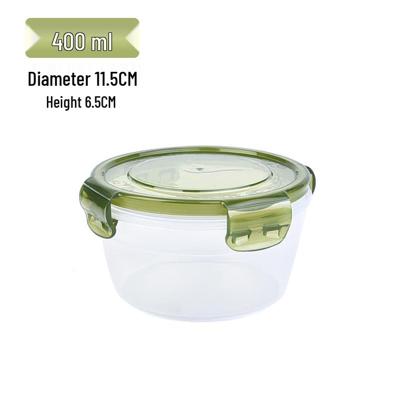 Round Plastic Bento Lunch Box Set - Microwave & Fridge Safe, Sealable Food Storage Containers