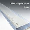 10 mm dikke transparante acryl liniaal van industriële kwaliteit - Robuuste schaal voor architecten en ingenieurs voor zeer nauwkeurig tekenen en meten