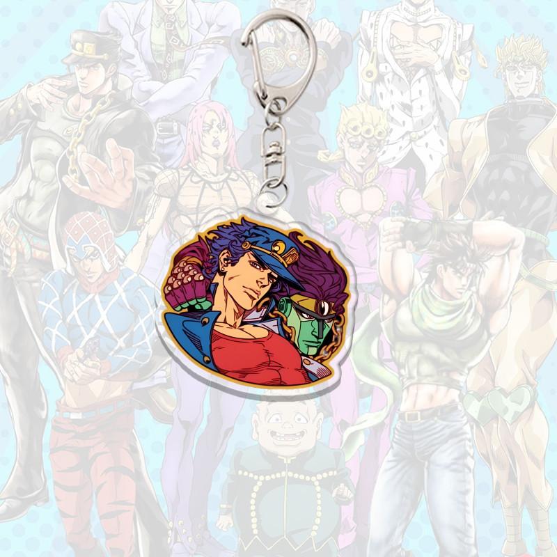 

JoJo s Bizarre Adventure Acrylic Keychain Stardust Crusaders Star Platinum Bag Decor Pendant Keyring Accessories Festival Gift 4-5CM