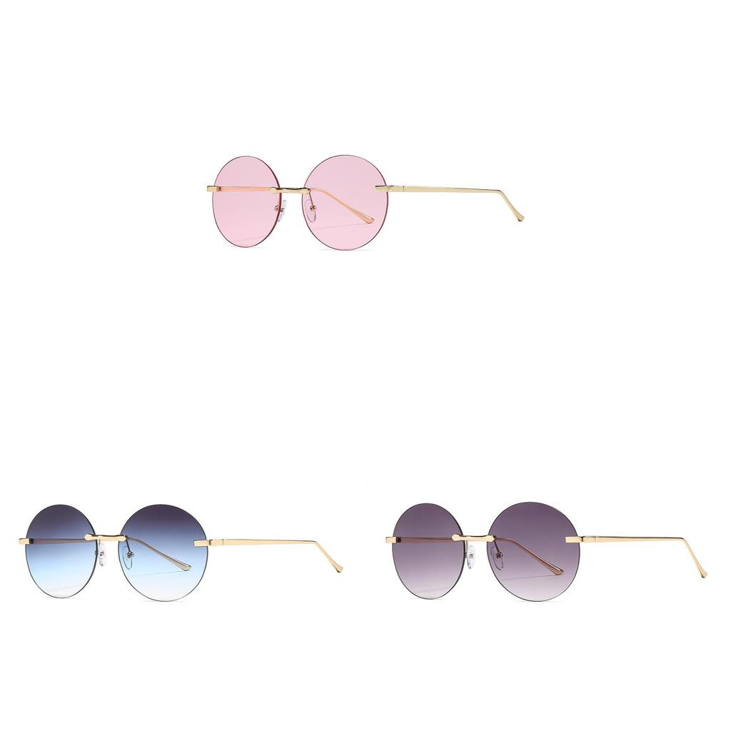 Modern Round Frame Sunglasses For Women With Pc Lenses And Sun Protection