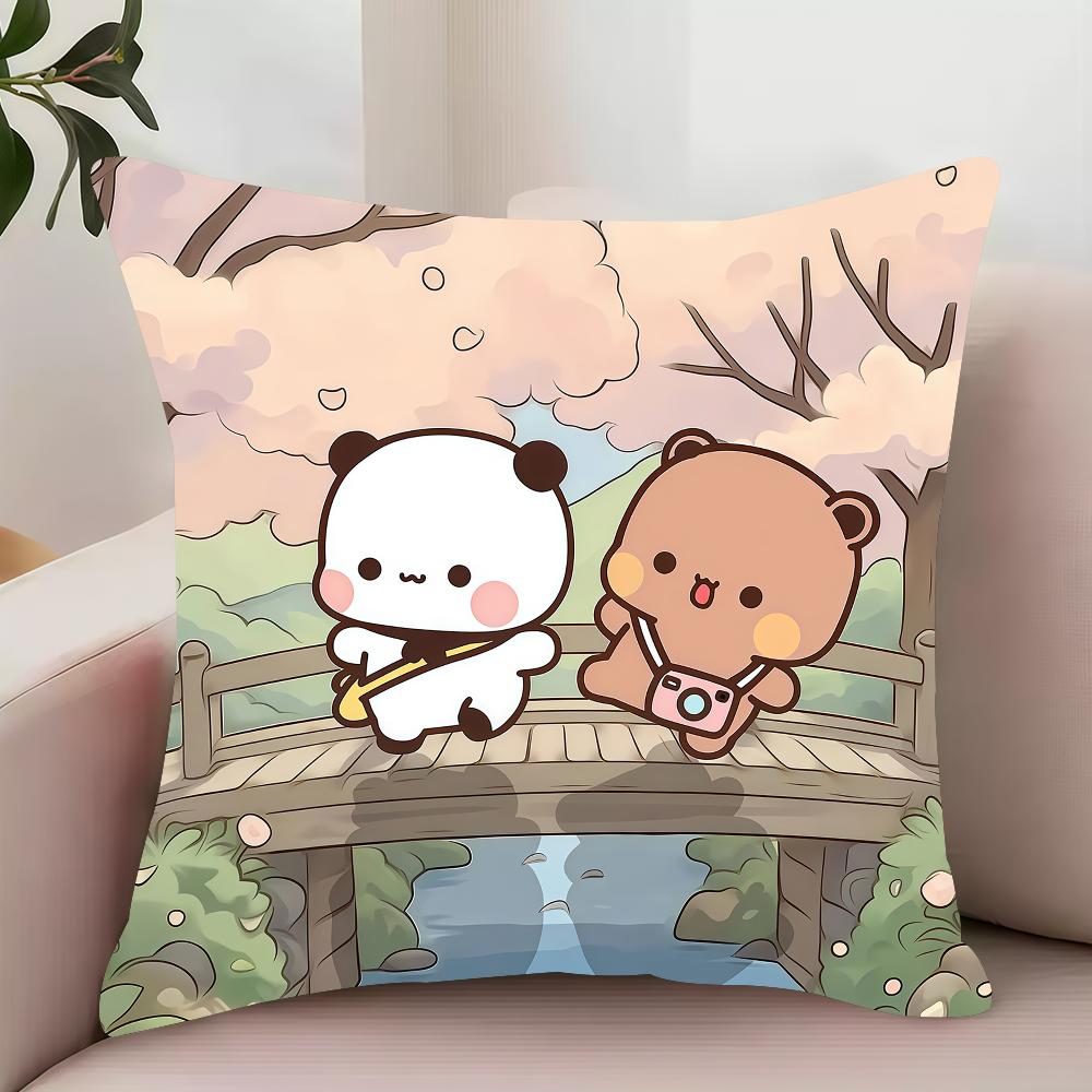Panda Cute BuBu DuDu Pillow Case Decor Protective Covers Comfortable Soft For Sofa Living Room Home Office