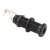 Guitar End Pin Jack Socket Threaded Metal 6.35mm for Bass Electric Guitar Output GT208 Black