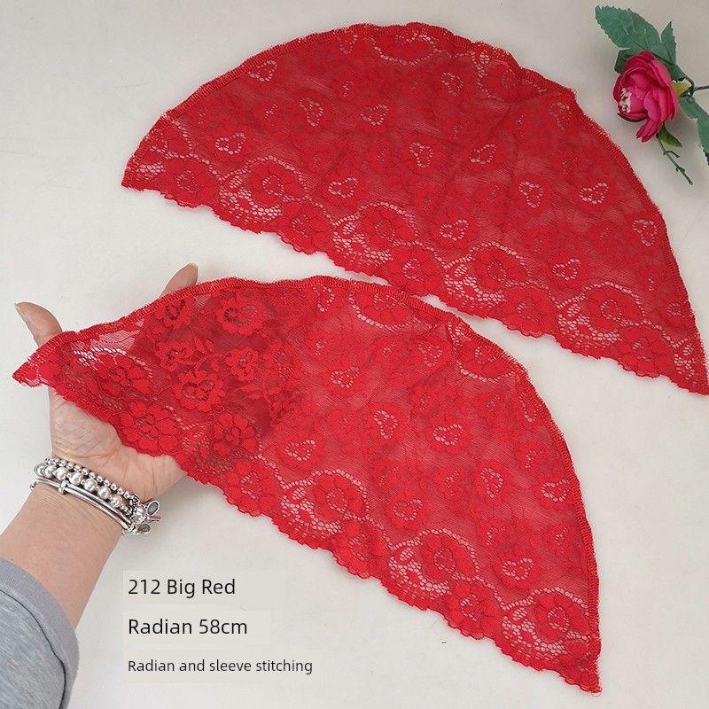 

Большой нарукавник Длинный безрукавный слинг Летний солнцезащитный нарукавник Покрытие для рук Декор Кружево Полуфабрикаты Ручное шитье Big Red L