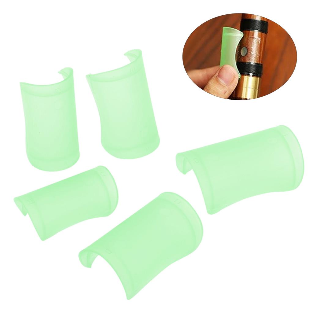 5 Stück Flötenmembranschutz ABS Traditionelles Chinesisches Instrument Zubehör DM?01Grün