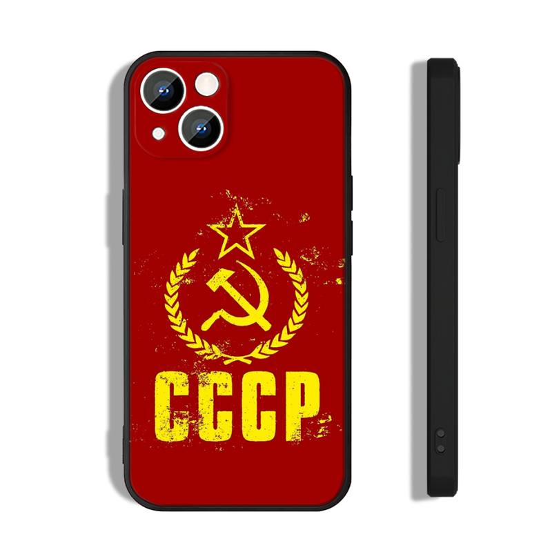 Soviet Union USSR CCCP Flag Phone Case For iphone14 11 12 Pro 8 7 Plus SE 2020 X Pro 14 MAX 12 13 MINI XR XS Soft Phone Covers