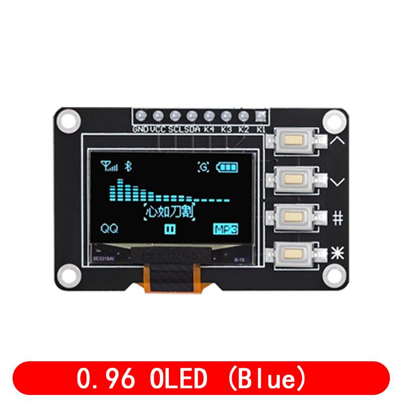 NEW product 0.96 inch OLED IIC White/YELLOW BLUE/BLUE 12864 OLED Display with 4x4 key I2C SSD1315 LCD Screen Board for Arduino