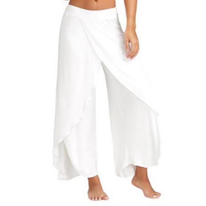 Women's Summer Casual Wide Leg Pants In Premium Quality Solid Color Design