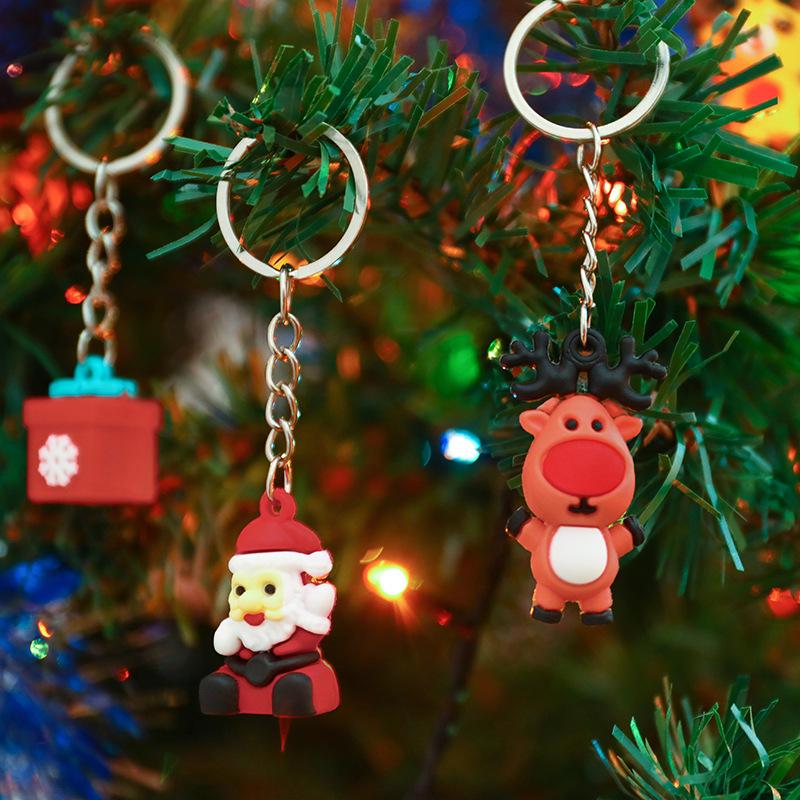 Santa Claus Silicone Keychain - Cute Christmas Student Gift