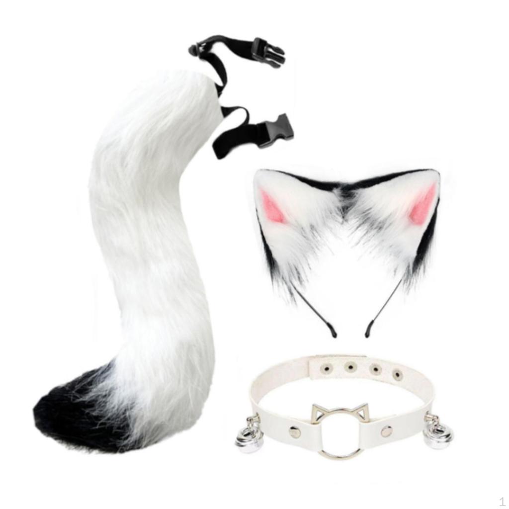 Cosplay Costume Ears Tail Headband Set for Adults And Kids Features Soft Comfortable Material