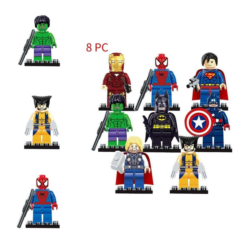 Iron Man Spiderman Mini Figure Building Blocks With Small Part Construction For Children