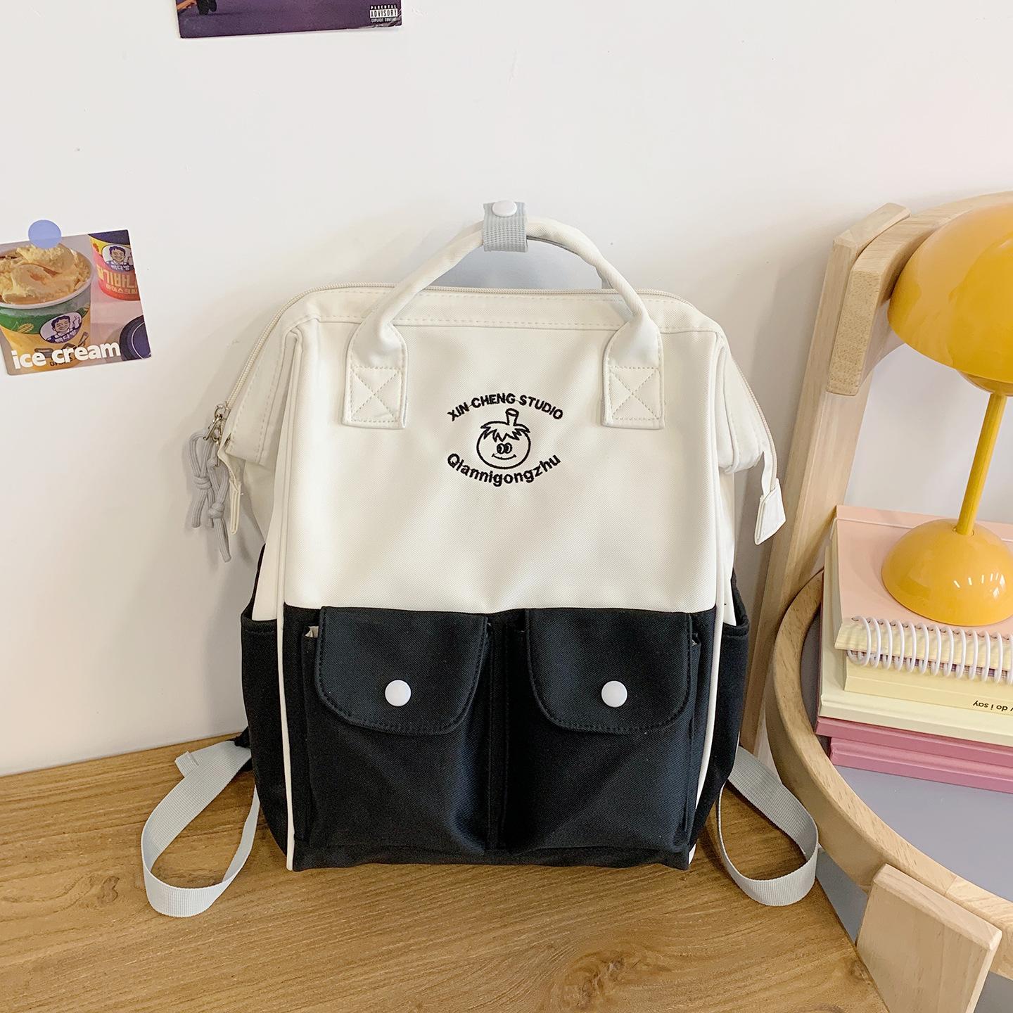 

High-value college style versatile student backpack women s large-capacity schoolbag junior high school student backpack