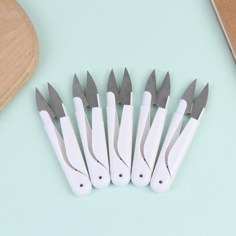 Folding Spring Loaded Scissors Portable Mini Sharp Cutter Spring Loaded Safety Cover For Home Student Sewing Craft Cutting