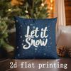 Home Decor Merry Christmas & Let It Snow Pillow Covers Pattern Cushion Cover Suitable For Sofa Bedroom Car Pillow Cover