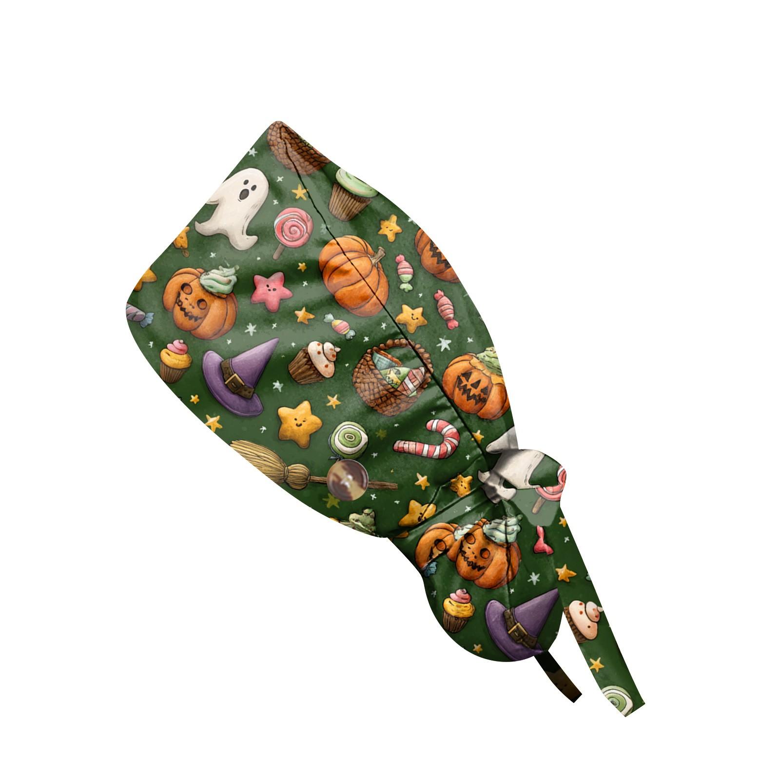 

Модна робоча кепка з принтом на Хелловін, повсякденна жіноча кепка з хвостиком, кепка для прання, кепка Baotou One Size