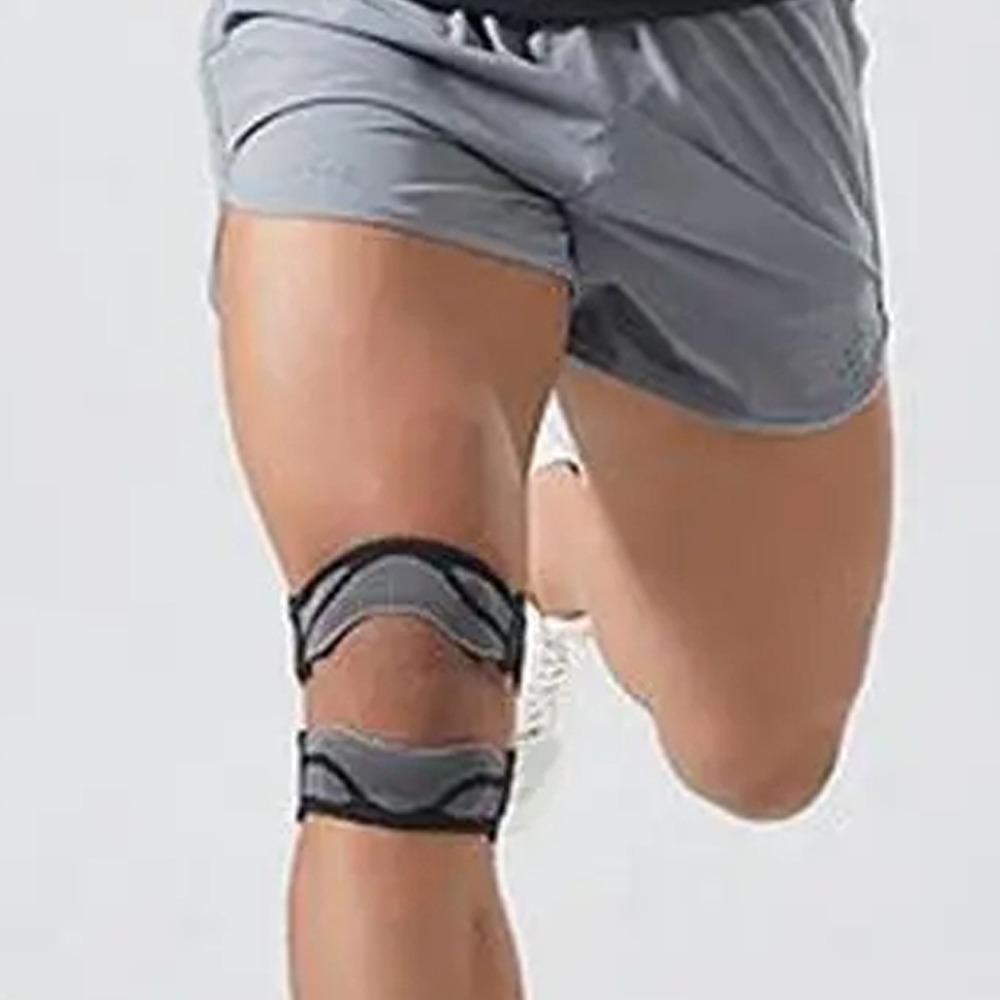 Double Silicone Patella Protect Band Adjustable Sports Knee Brace  Tennis