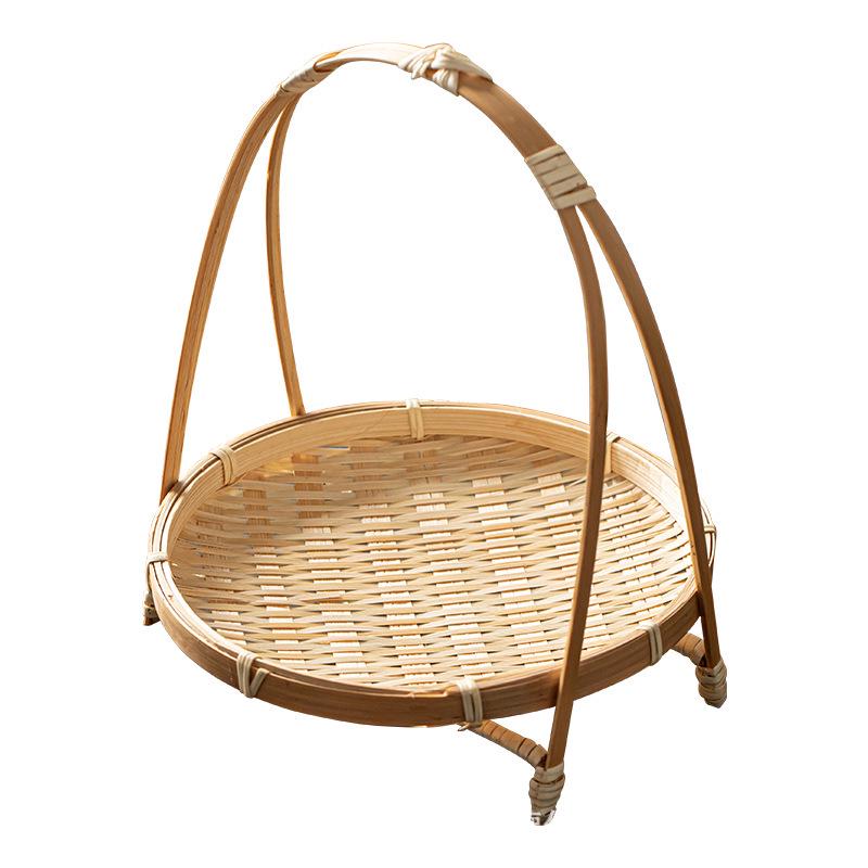 Bamboo Woven Dessert and Pastry Display Plate