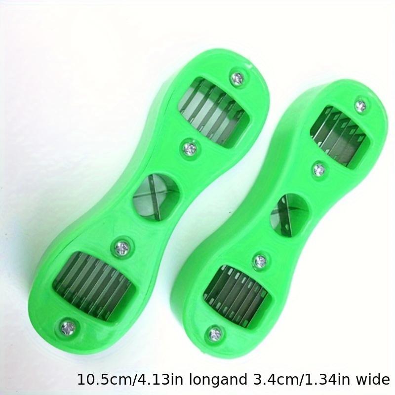 Green Bean Slicer Portable Manual Vegetable Slicer 10.5cm Long Non Toxic Plastic for Household Cooking