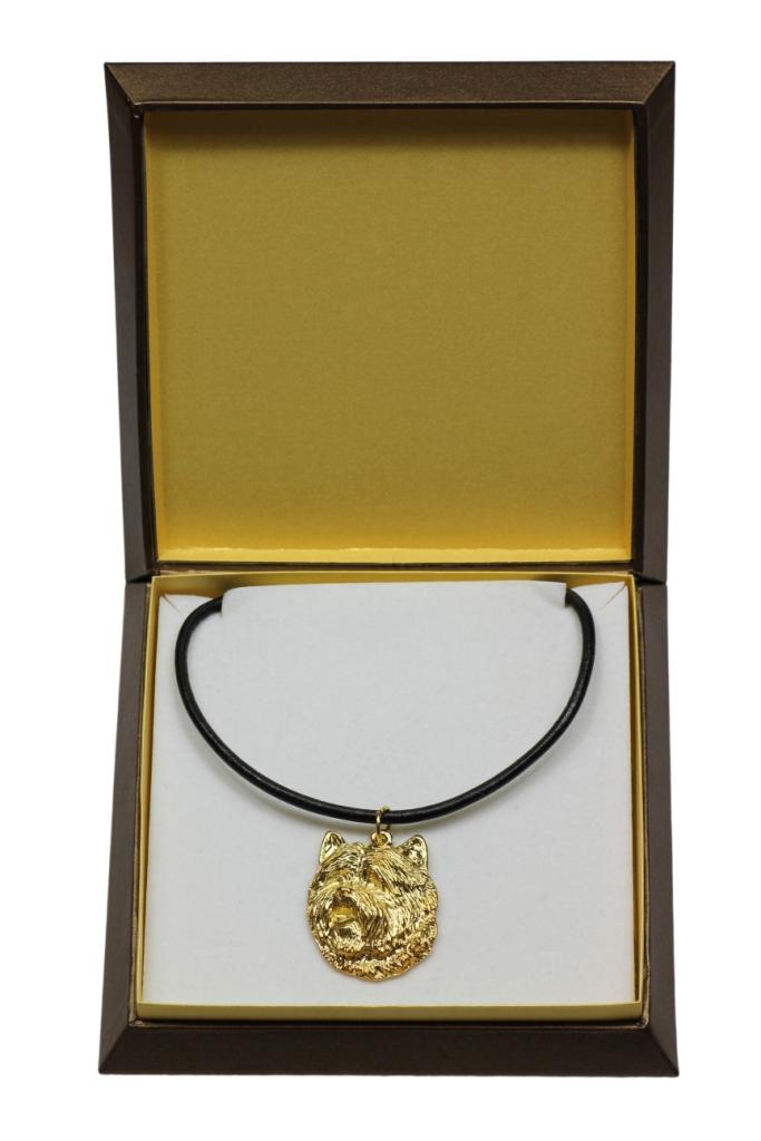 

Cairn Terrier - Dog necklace in gift box, gold-plated pendant for dog fan, striking jewellery by Art-Dog