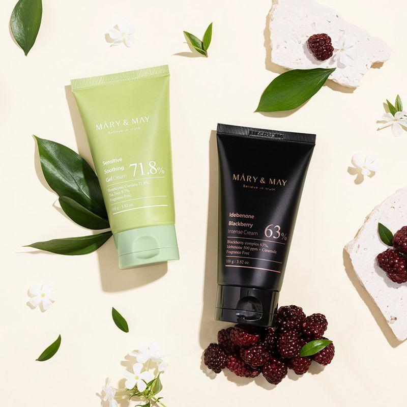 [Mary&May] Soothing Gel Cream+Idebenone Blackberry Cream Duo Set