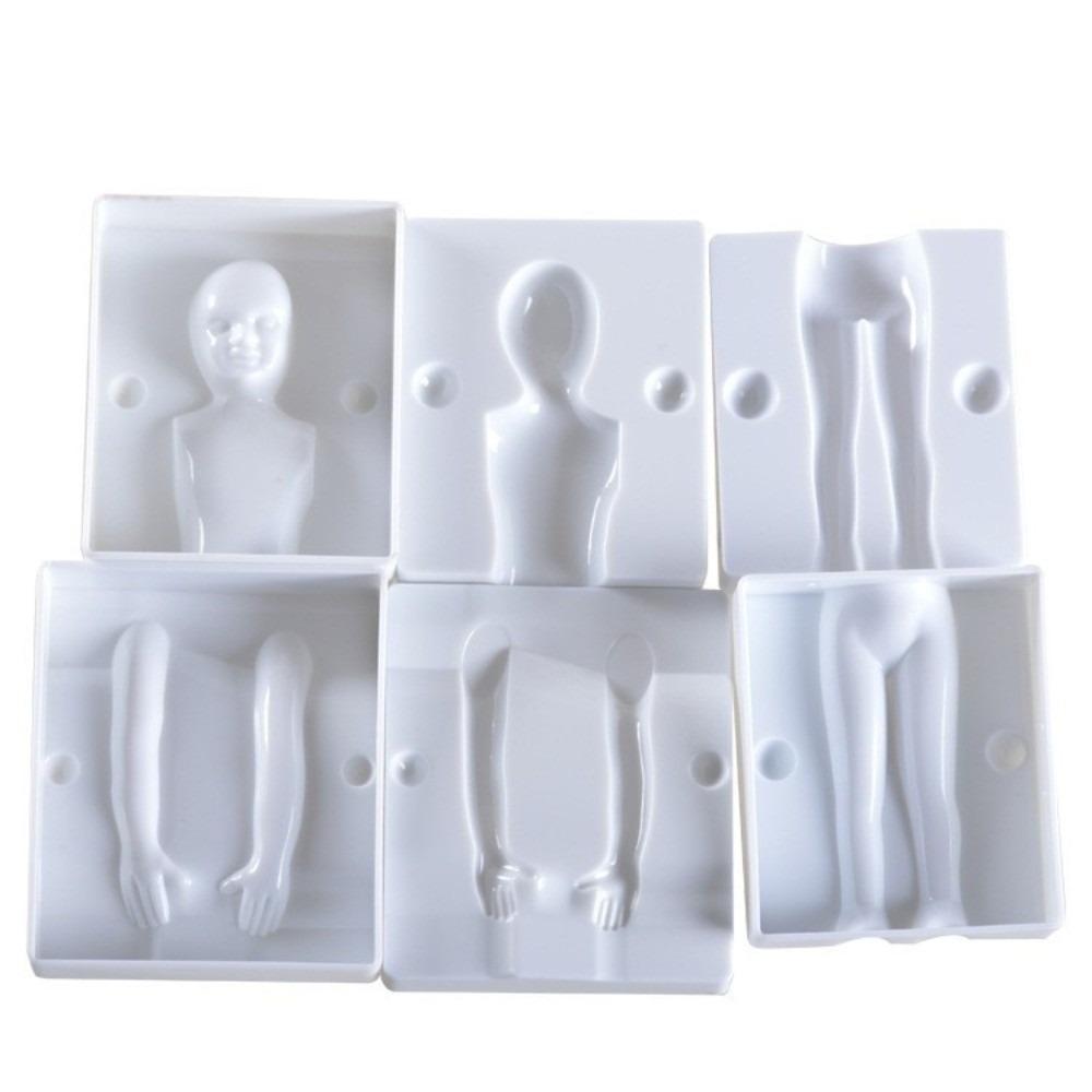 4 Sets Easy To Use PP Fondant Mold Men Women Boys Girls 3D Human Body Mould People Shaped Mold White Cake Figure Mold DIY