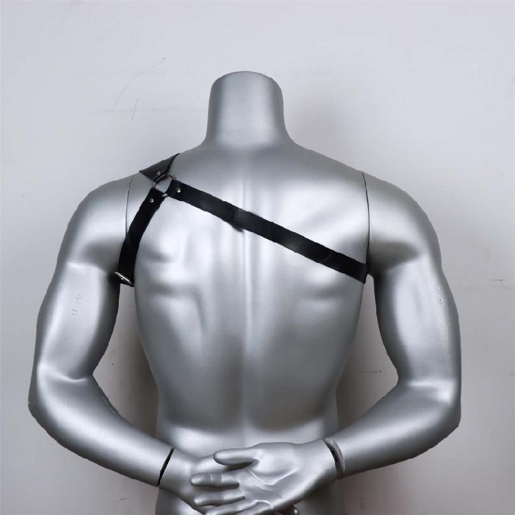 Herren Körper Brustgurt Gürtel Punk Gothic PU Leder Schulterkäfig Gürtelriemen
