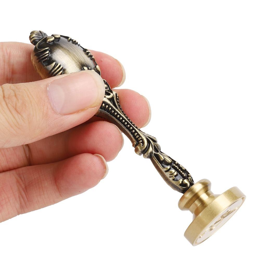 Metal Handle Wax Stamp Handle Removable Head Wax Seal Kit Retro Wax Seal Stamp For Invitations