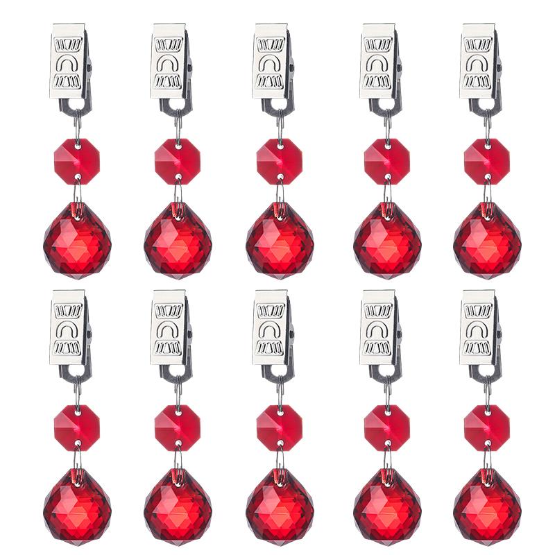

10PC Tablecloth Clips Home Decor Metal Living Room Hanging Accessories Restaurant Weighted Clip Party Multiple Options Available 10PC красный