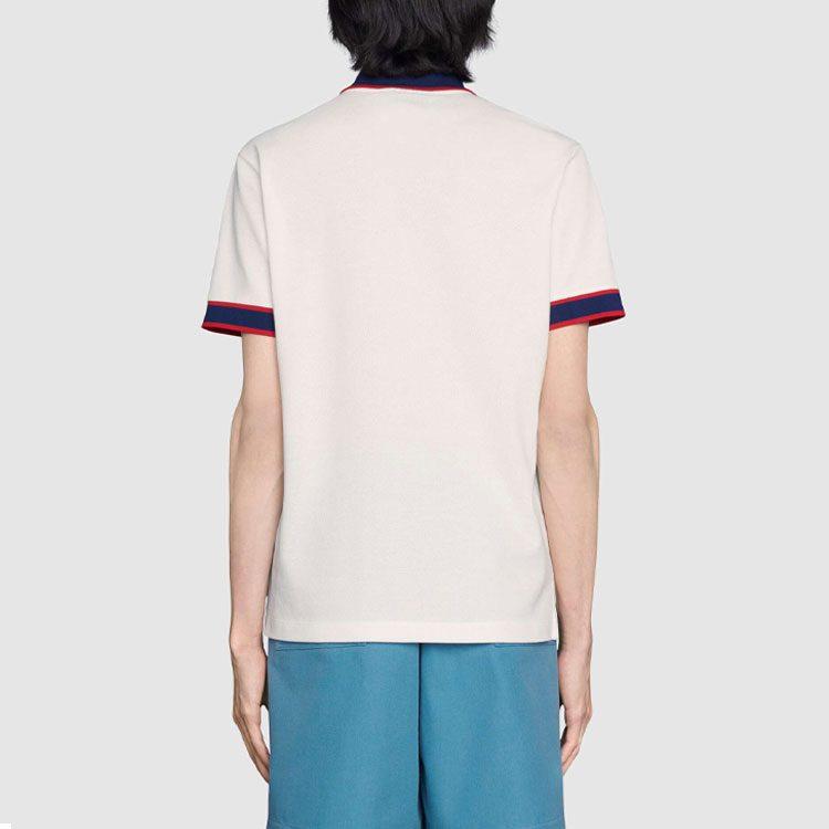 Gucci Polo Shirts Men's Ecru Polo Collar Moderate 653380-XJDF8-9222
