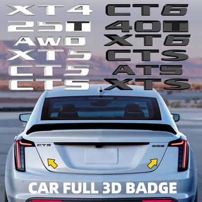 3D Car Rear Trunk Sticker Logo Letters Decals Badge For CT4 CT5 CT6 CTS XT4 XT5 XT6 XTS ATS AWD 25T 28T 40T Accessories
