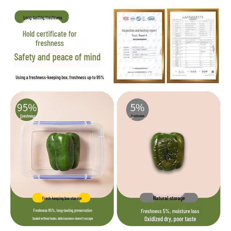 ZISIZ Plastic Transparent Food Storage Container