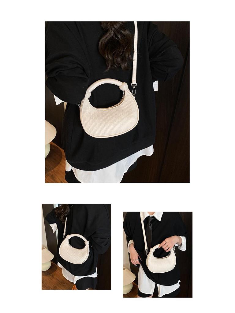 Sac à main plissé en forme de croissant pour femme Automne 2025: Sac à Bandoulière Unique et Sac Bandoulière à la Mode