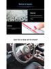 Teana Steering Wheel and Console Peach Wood & Carbon Fiber Interior Stickers