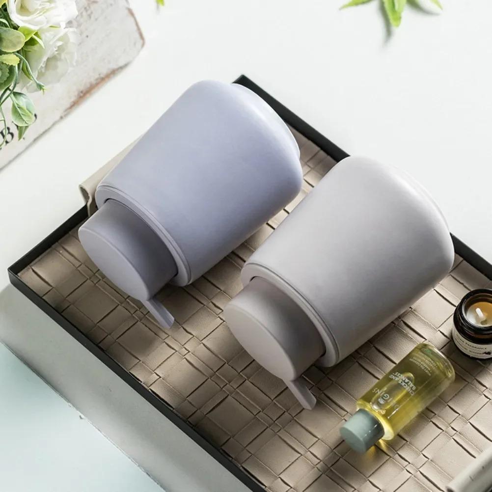 Nordic Ceramic Foam Bottle Simple Lotion Bottle Hand Sanitizer Bath Gel Shampoo Foam Press Bottle Bathroom Accessories