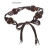 DIY Bohemian Wooden Bead Waist Rope Braided Tassels Belt Ethnic Style Belts