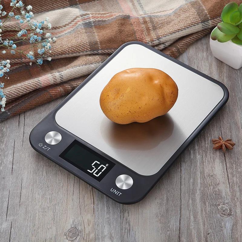 Mutfak Tartısı 5/10/15Kg Tartım Yiyecek Kahve Terazi Dijital Tartılar Paslanmaz Çelik Tasarım Pişirme ve Fırınlama Ölçme Aletleri