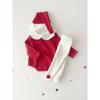 Baby Christmas Clothes, Winter Fleece Version, Red Christmas Romper Jumpsuit Set for Boys and Girls
