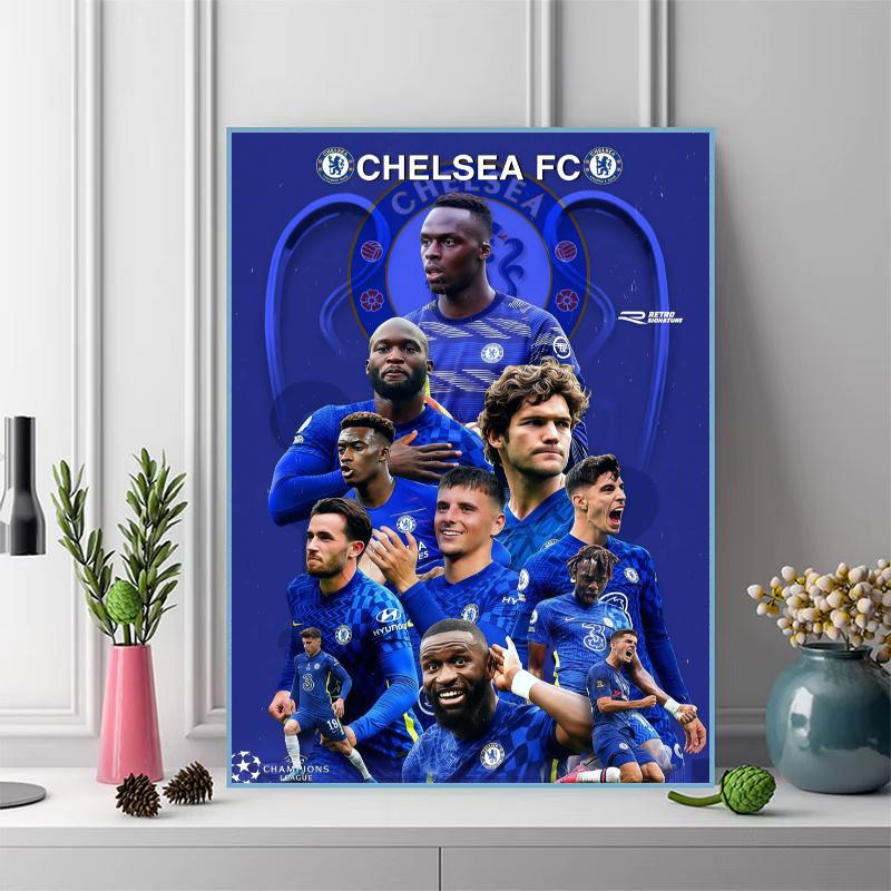 Chelsea FC 100% Round Full Drill 5D DIY Diamond Painting Embroidery Cross Stitch Rhinestone Décor