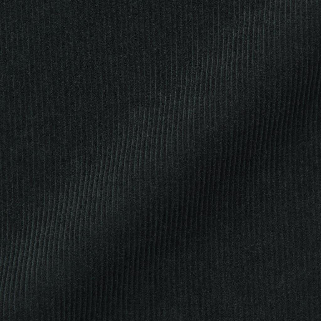 MUJI Women's Kapok Blend Corduroy Tuck Pants, Black, Size S (BE1SOA4A)