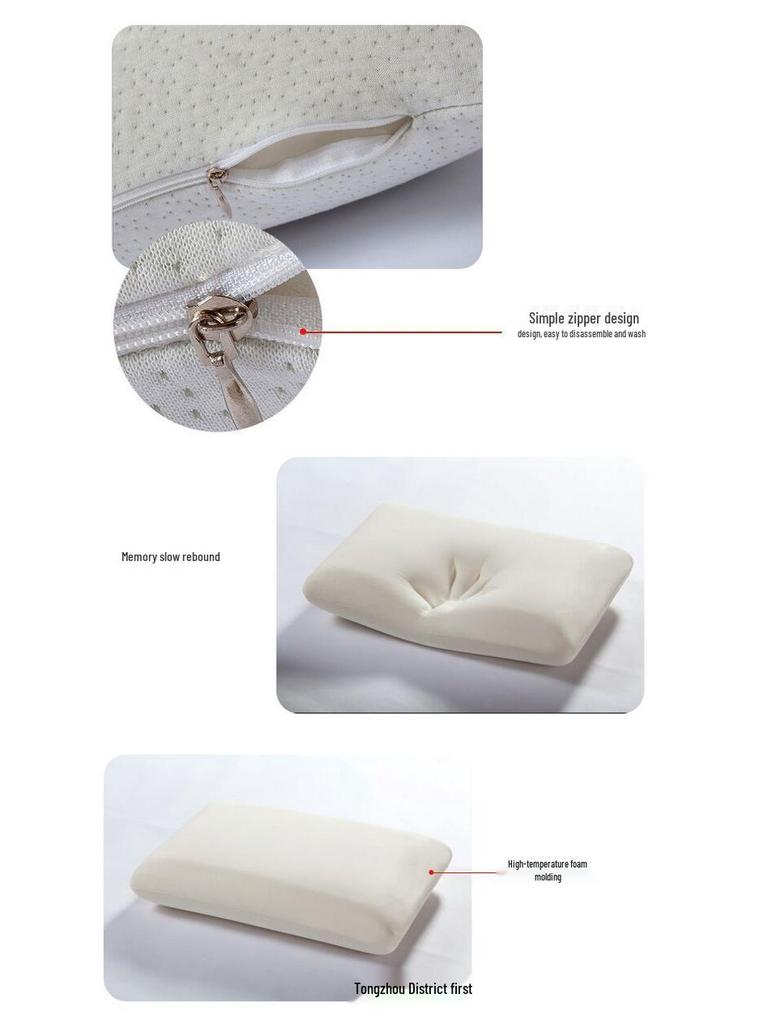 Extra Large Slow Rebound Memory Foam Pillow with Inner & Outer Covers, 70x60 Rectangular Cervical Support Pillow