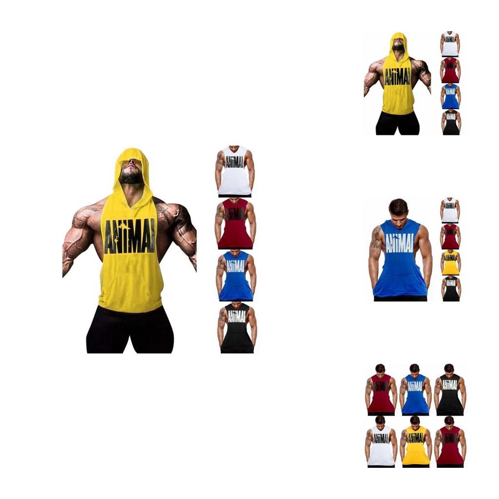 Premium Quality Men Gym Bodybuilding Stringer Clothing Hoodie Tank Muscle Shirt Vest Tops