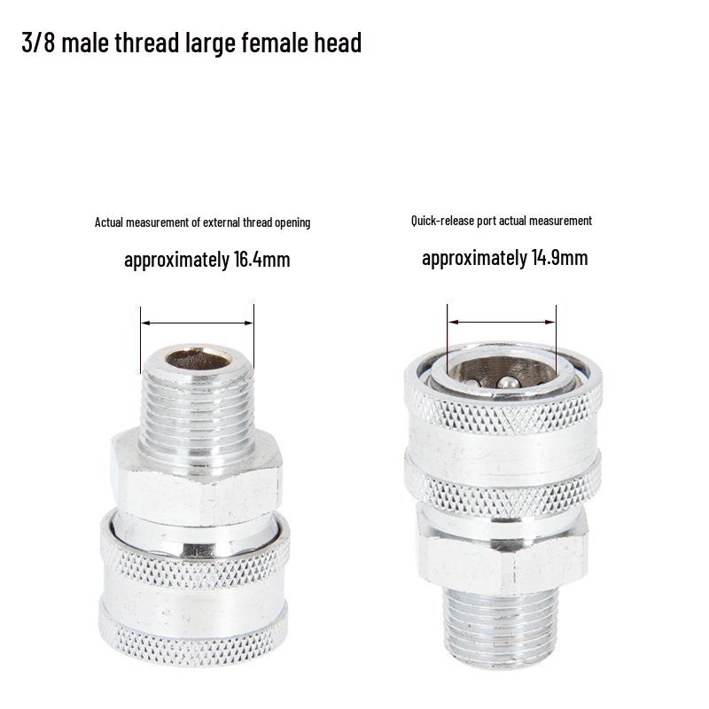 High-Pressure Copper Quick-Connect Water Hose Adapter for Car Washers