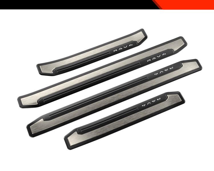Stainless Steel Door Sill Scuff Plates for Toyota RAV4/Rongfang/Wildlander - 26 Models