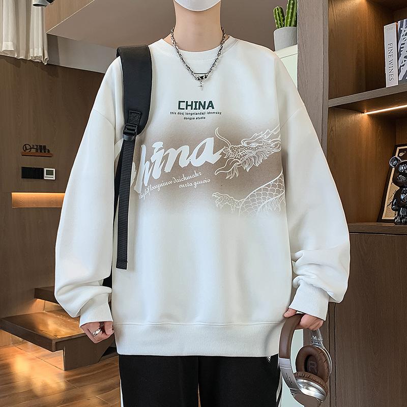Autumn Sweater Boy Junior High School Student Long-sleeved T-shirt Crew Neck Versatile Bottoming Shirt