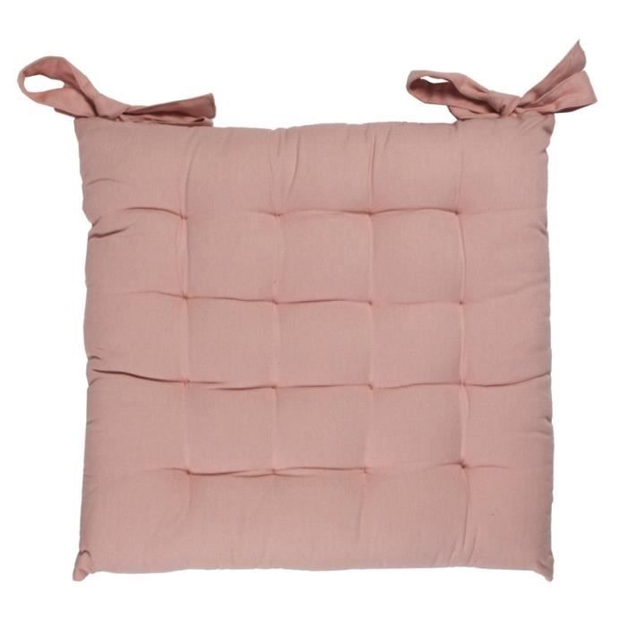 Galette en coton rose 38x38