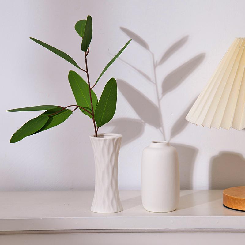 Ins White Ceramic Vase Room Decor Modern Ceramic Flowers Bottle Decorative Aesthetic Flowers Vase Wedding Home Decoration