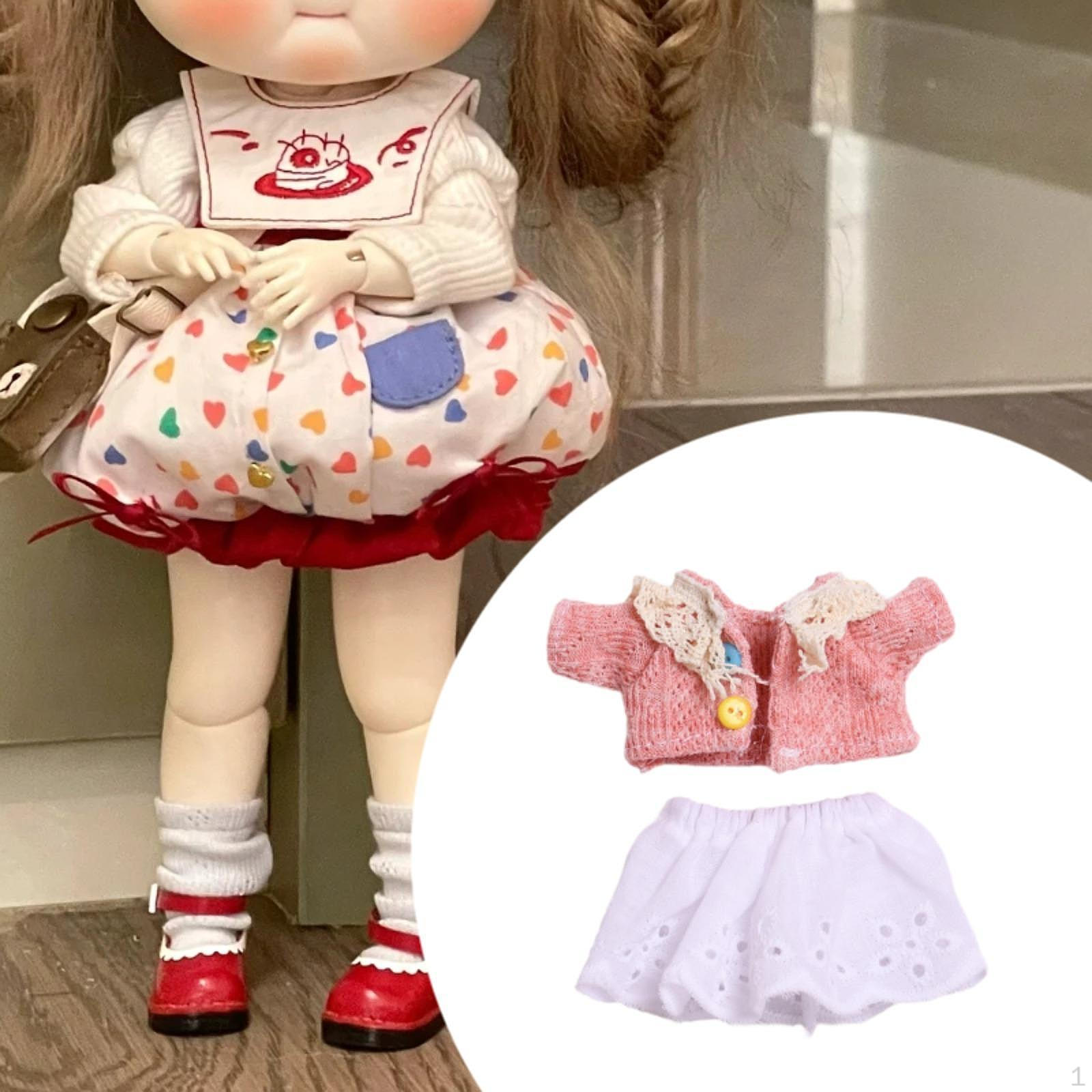 

И костюм с короткой юбкой, аксессуары для костюмов, одежда ручной работы, одежда для кукол 15 см, Хэллоуин 2Pcs