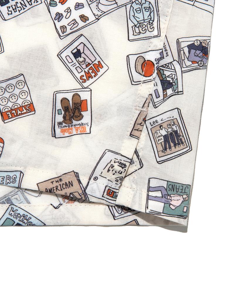 Camicia a maniche corte con stampa all-over LEE Bianca