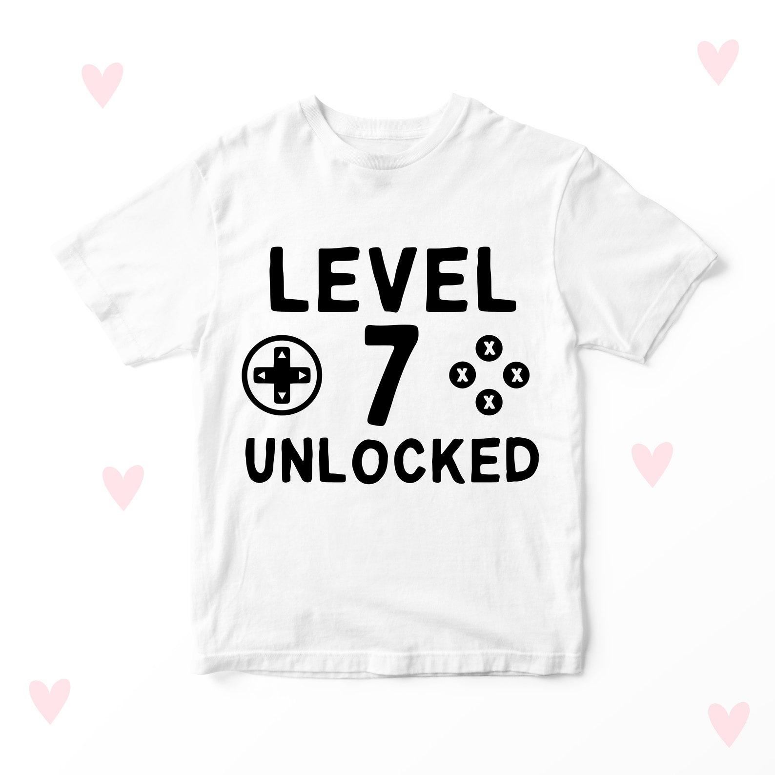 Level 7 Birthday T-shirt 7th Birthday Girl Boy Gifts Party Outfit 110